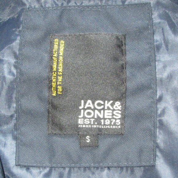 Men's Jack Jones Blue Spring Jacket with Hood Size Small - Picture 3 of 7
